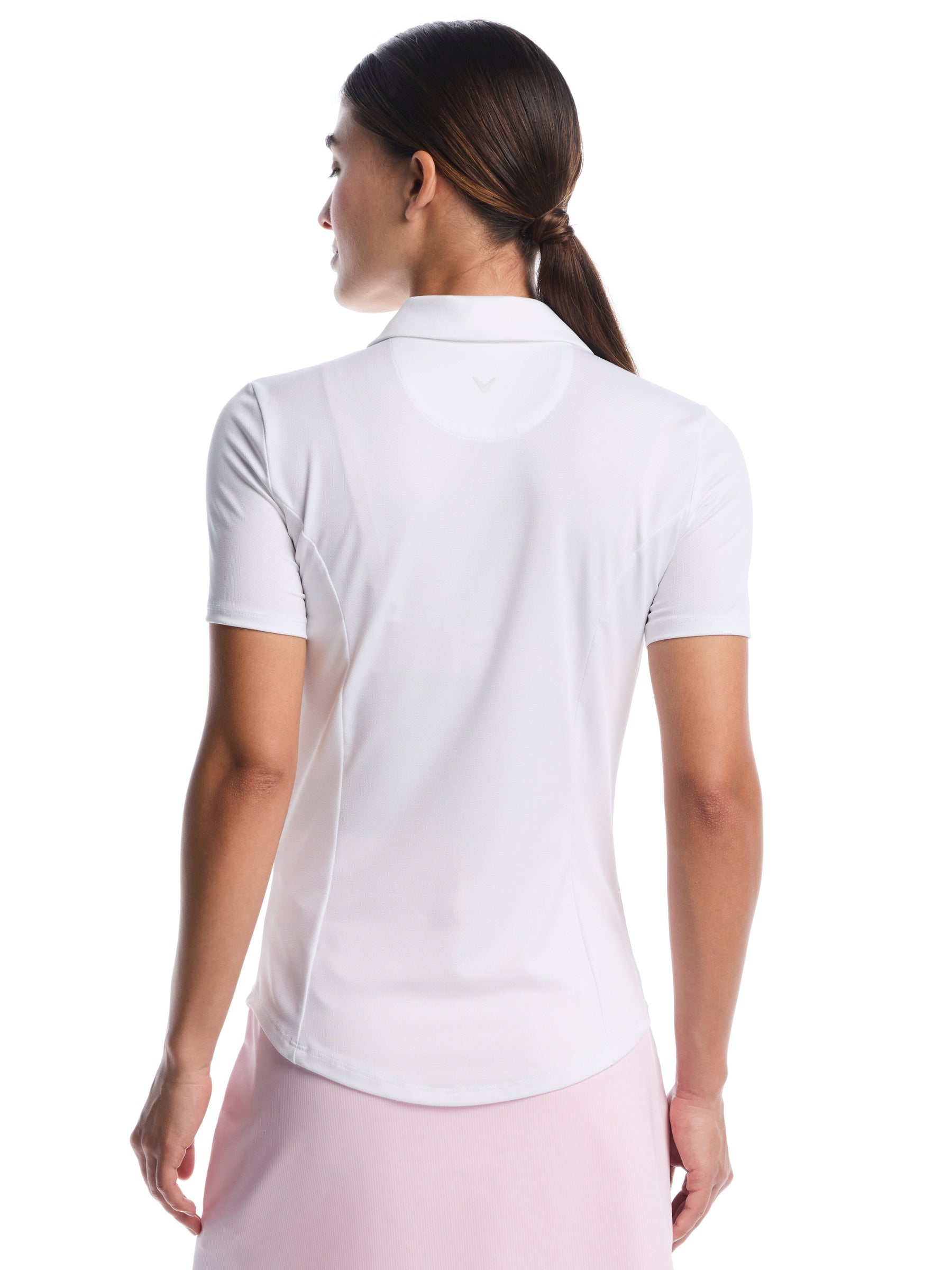 Womens Solid Performance Golf Polo