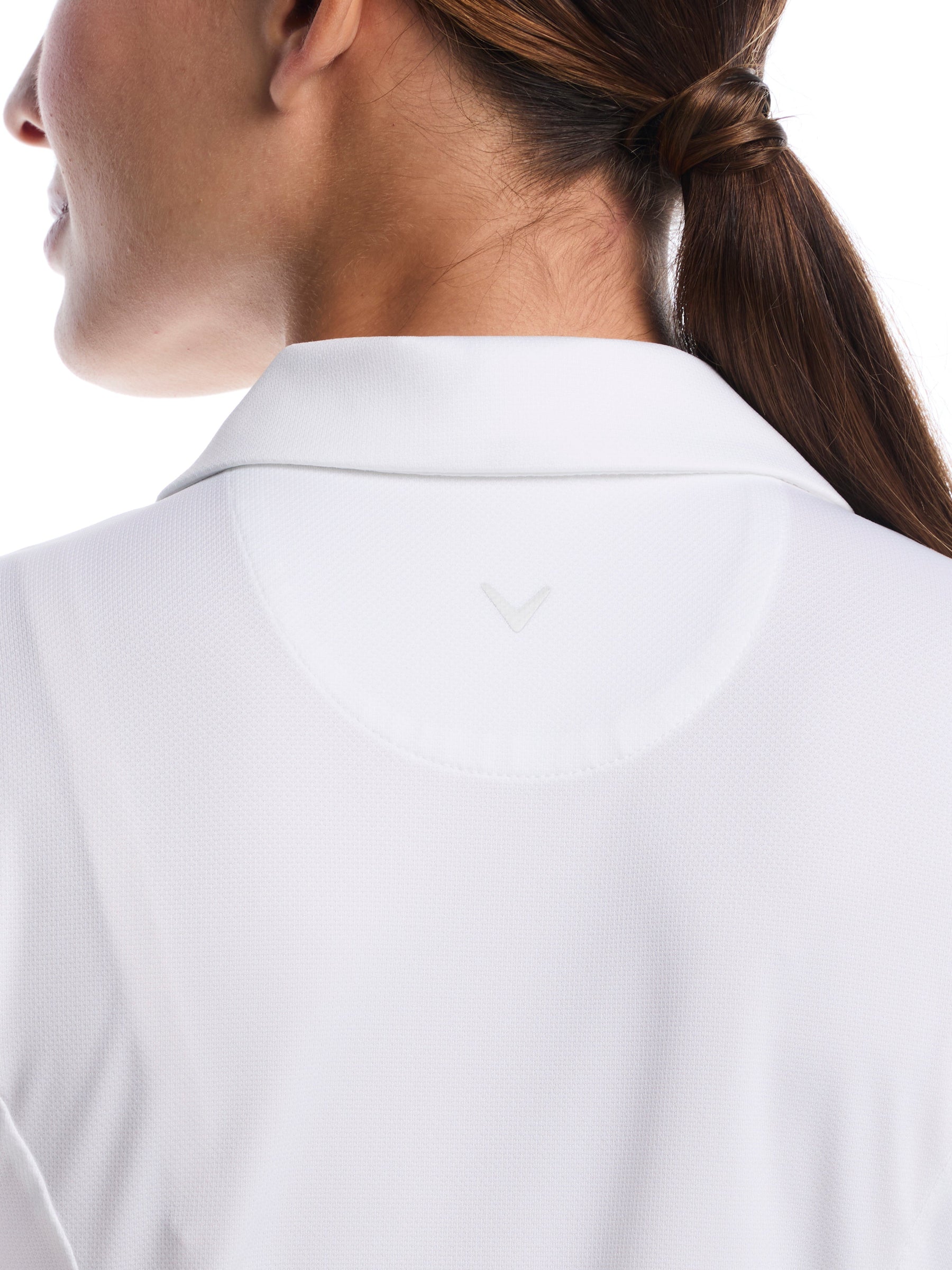 Womens Solid Performance Golf Polo
