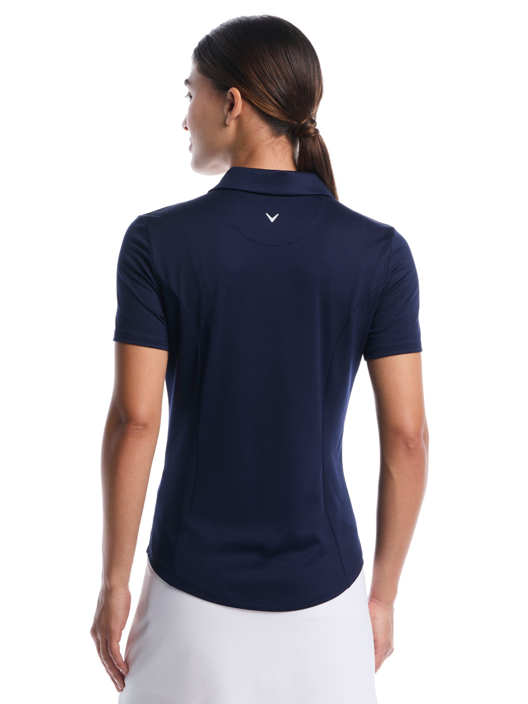 Womens Solid Performance Golf Polo