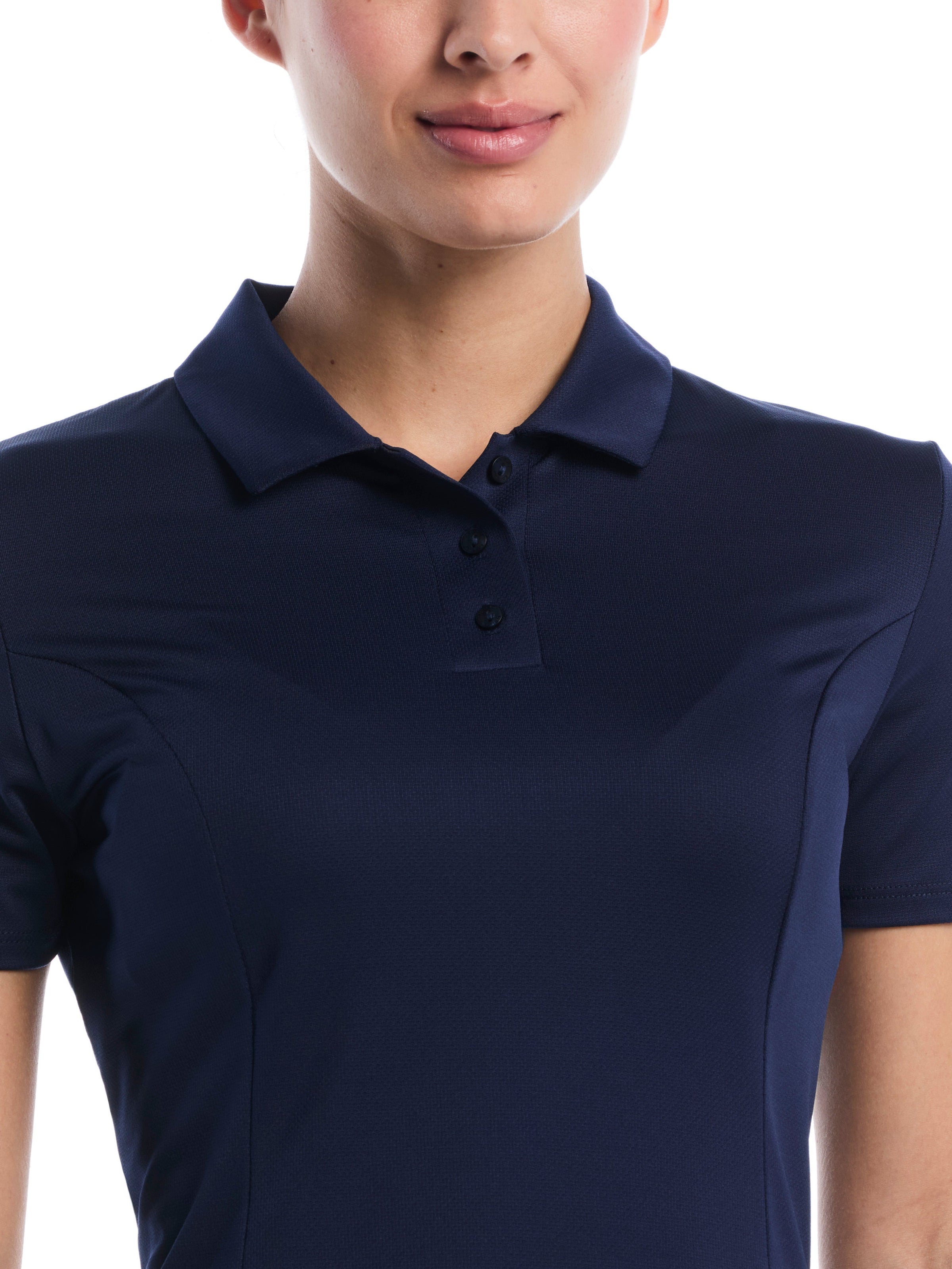 Womens Solid Performance Golf Polo