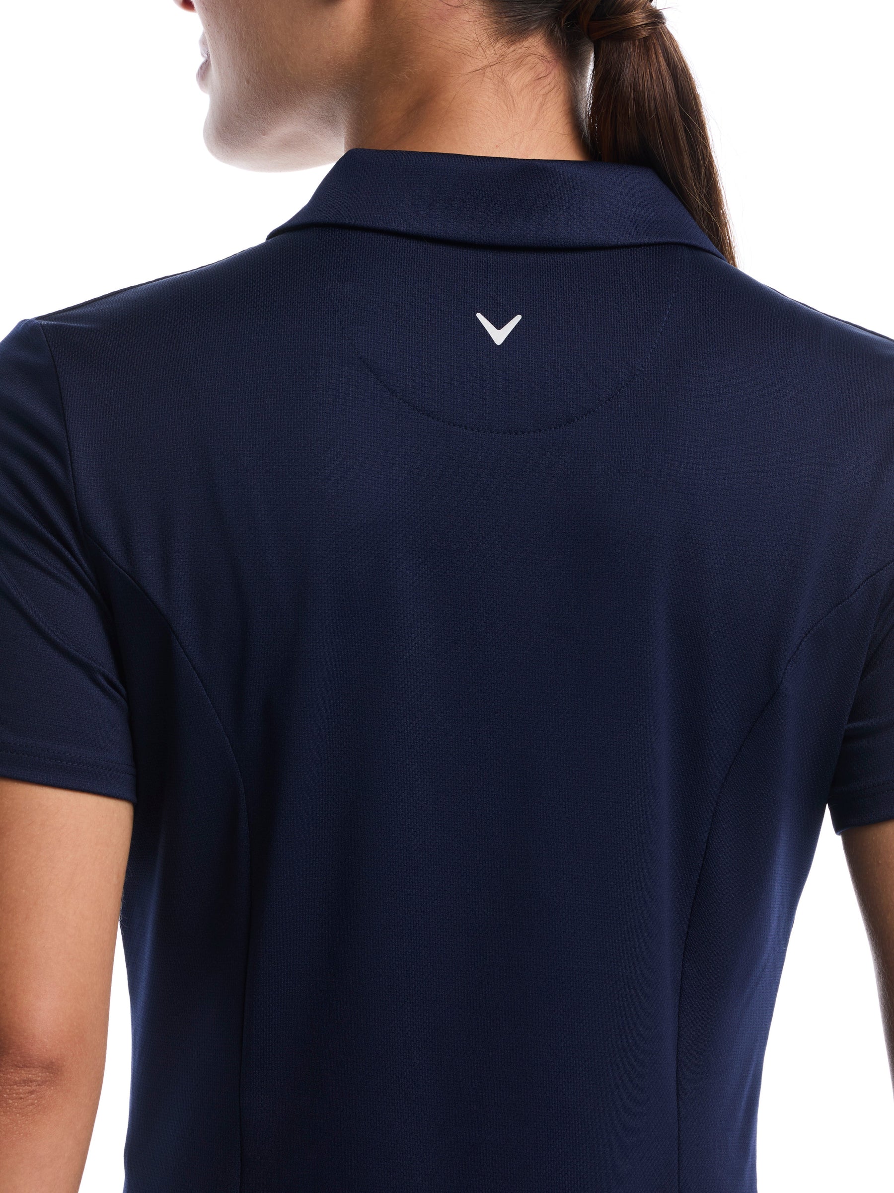 Womens Solid Performance Golf Polo
