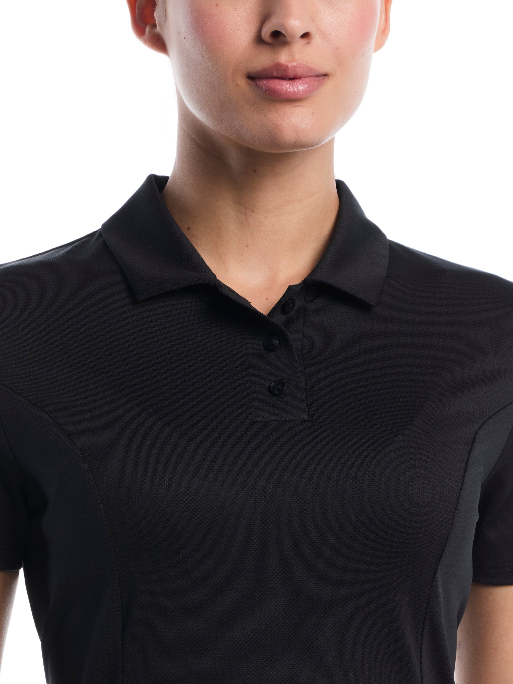 Womens Solid Performance Golf Polo