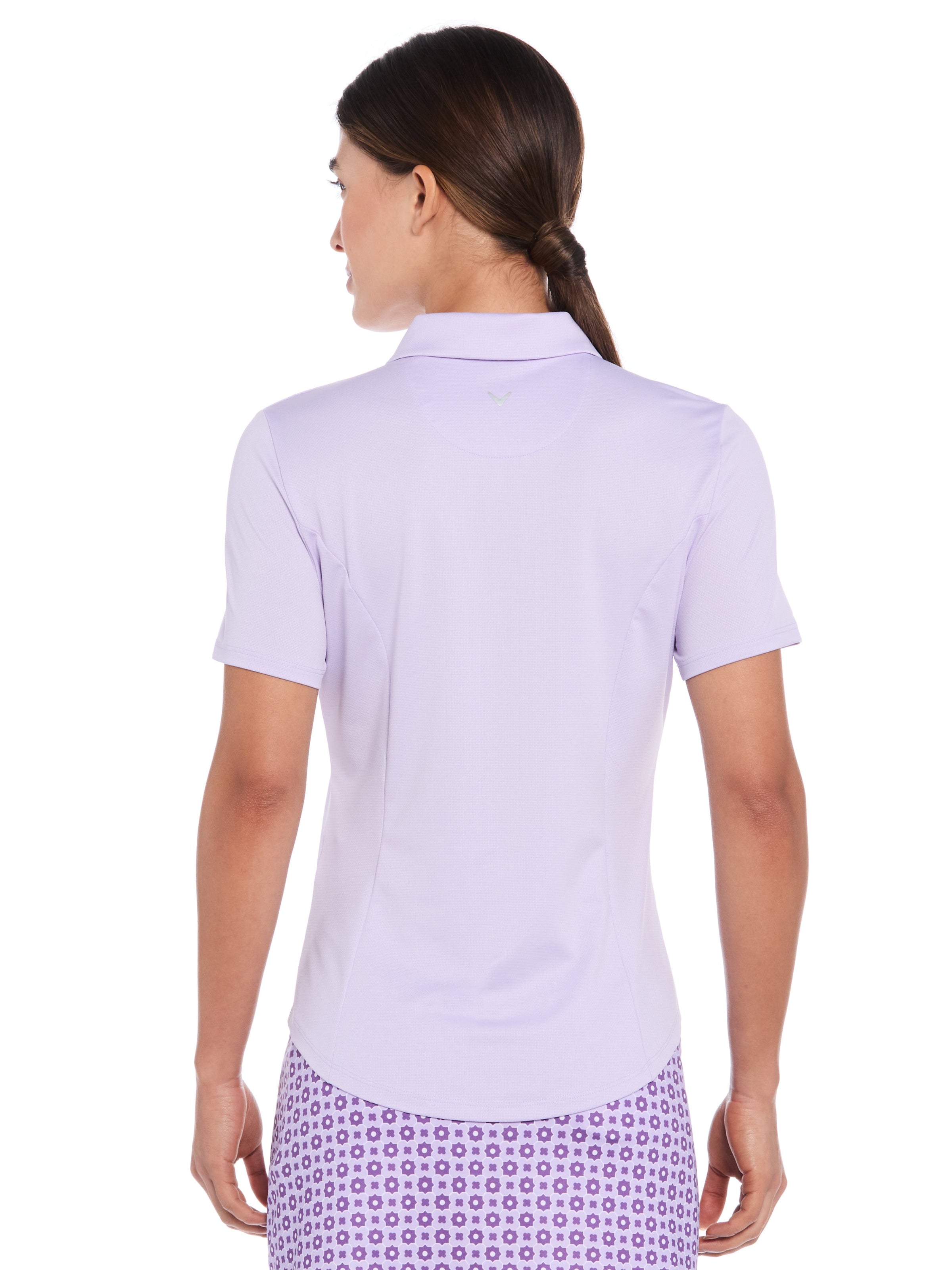 Womens Solid Performance Golf Polo