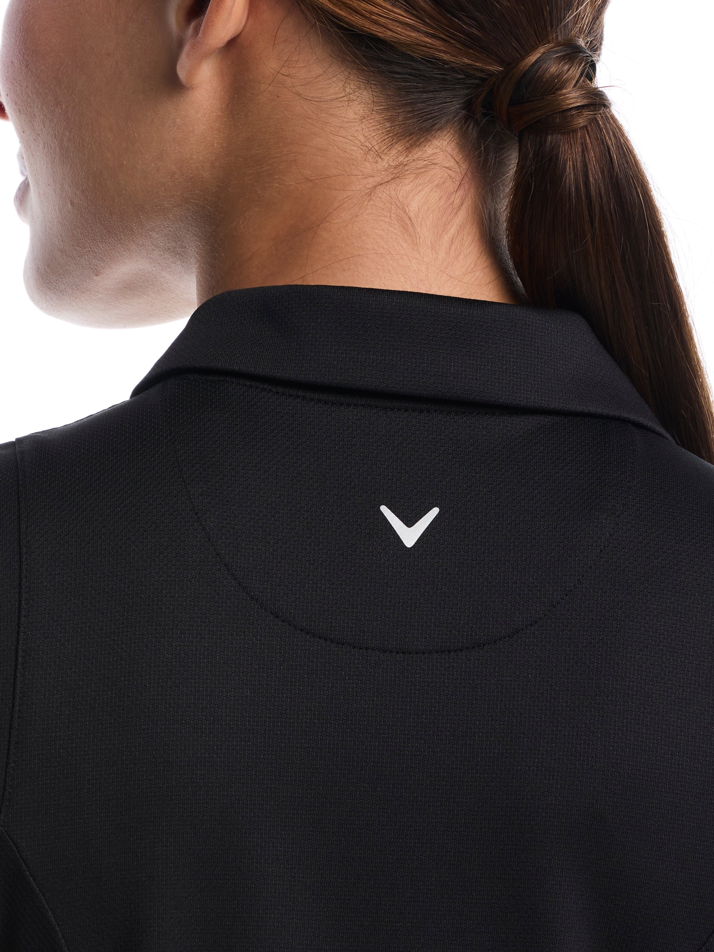 Womens Solid Sleeveless Golf Polo