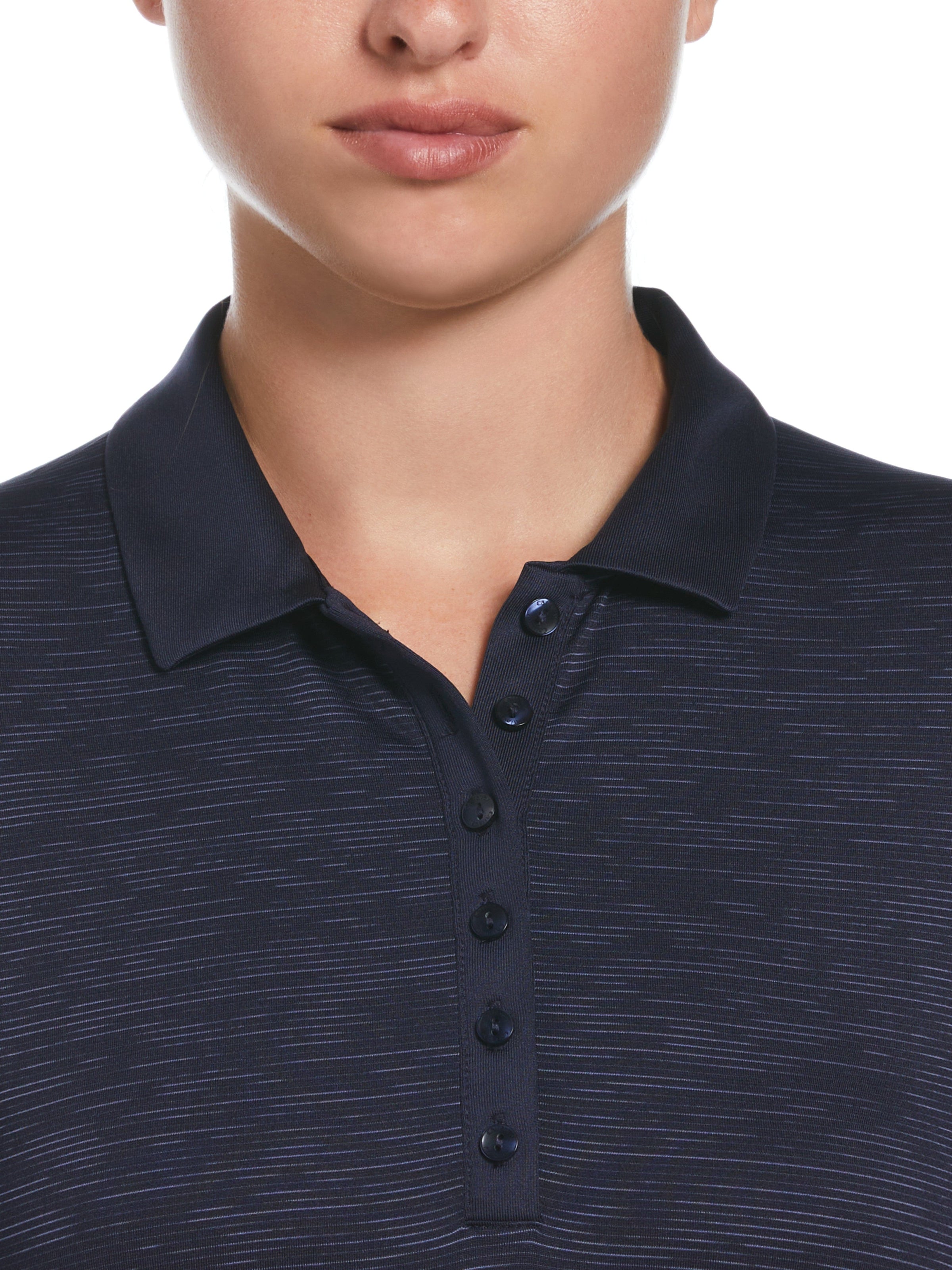 Womens Swing Tech™ 3/4 Sleeve Space Dye Golf Polo