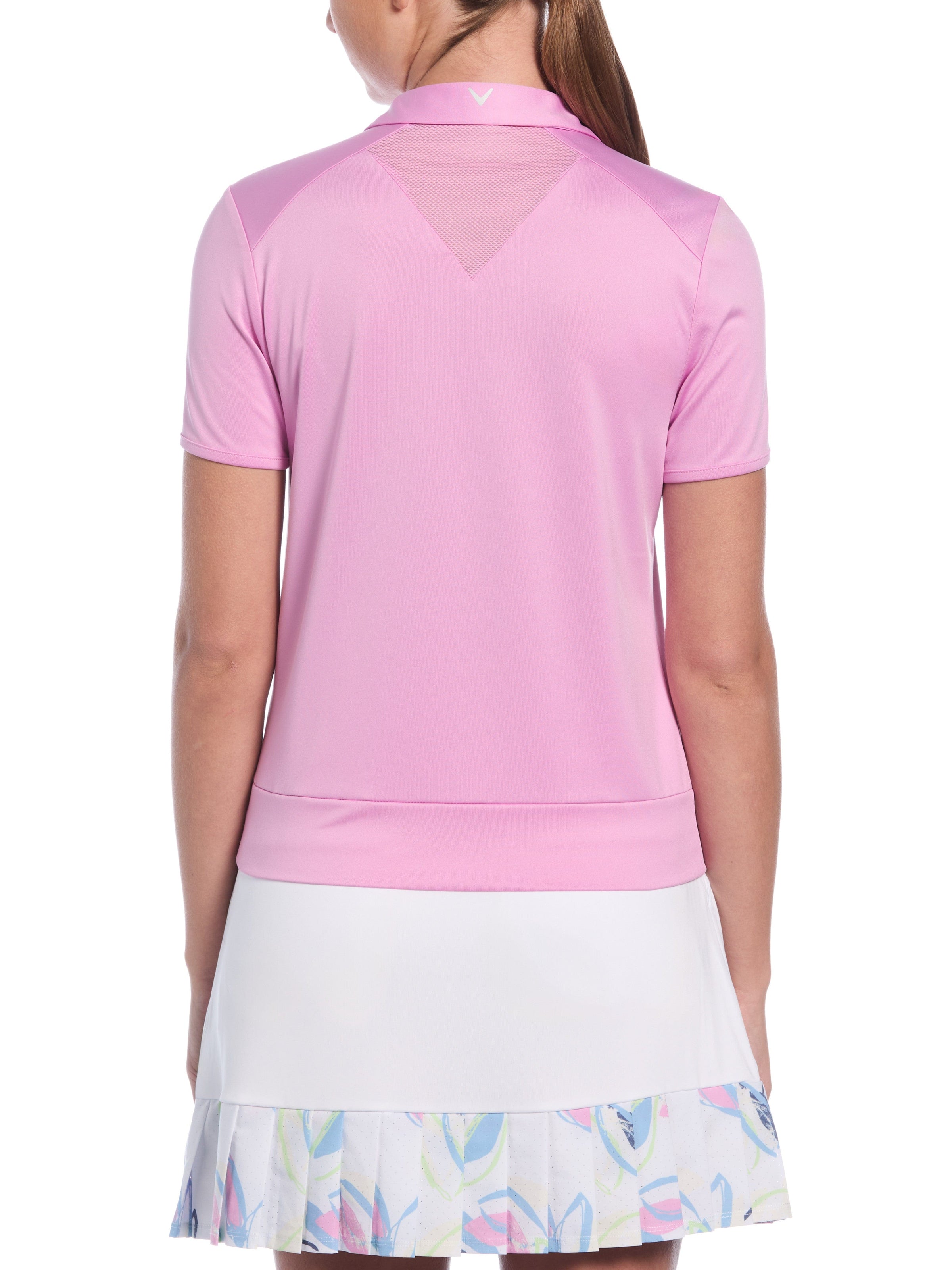 Womens Waist Length Top With Mesh Inserts