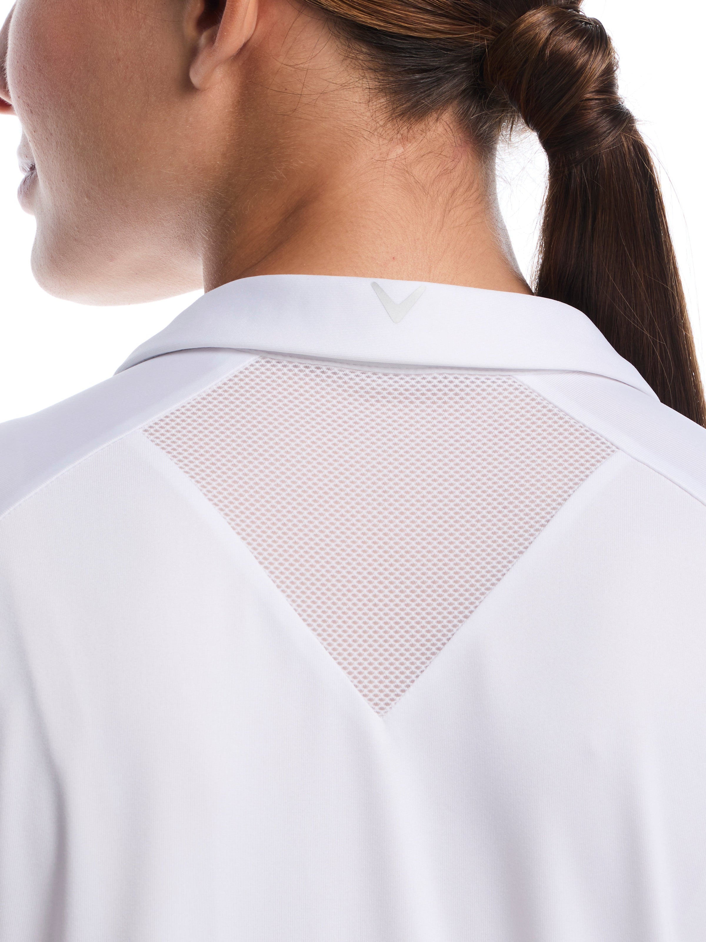 Womens Waist Length Top With Mesh Inserts
