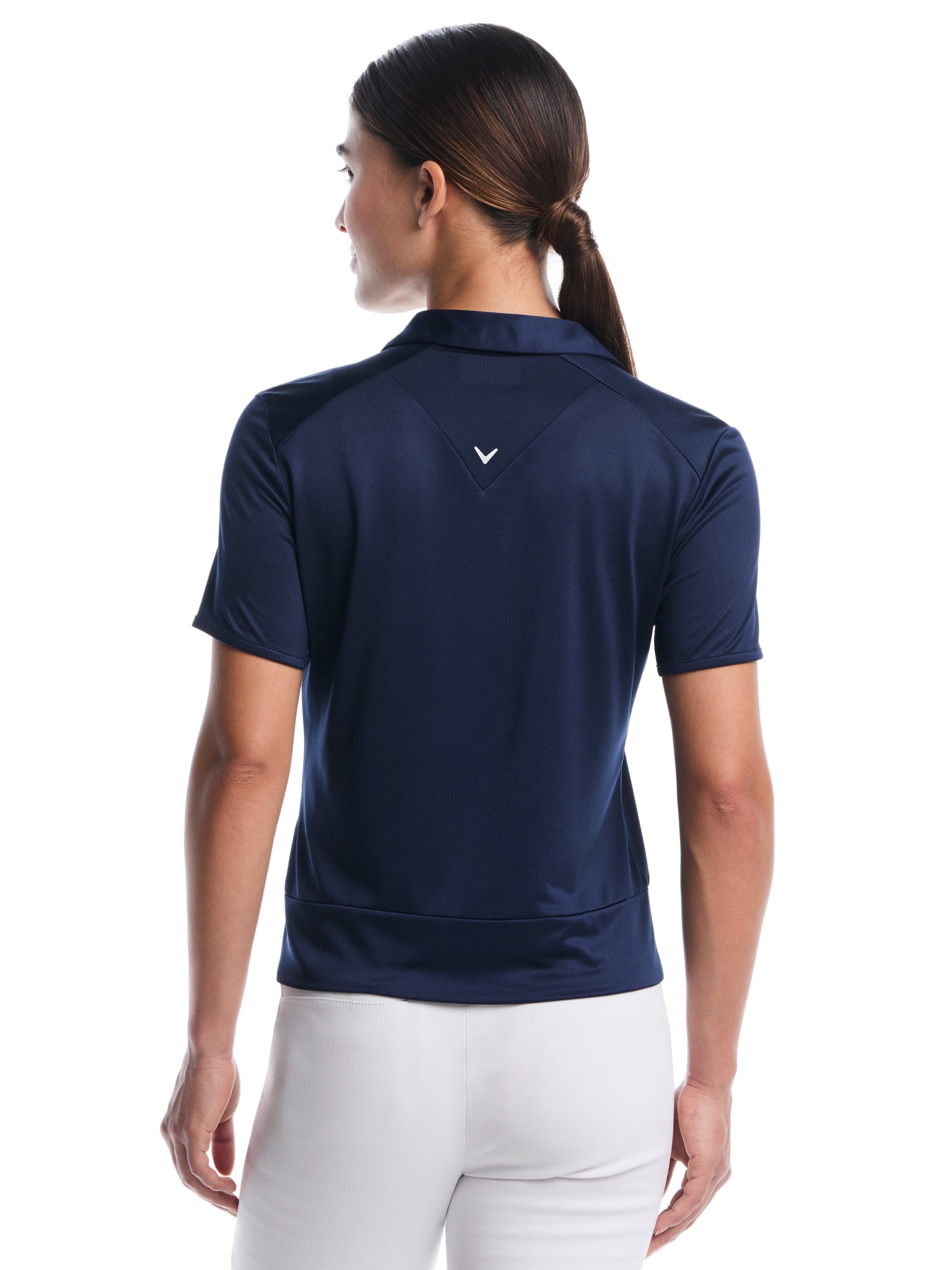 Womens Waist Length Top With Mesh Inserts