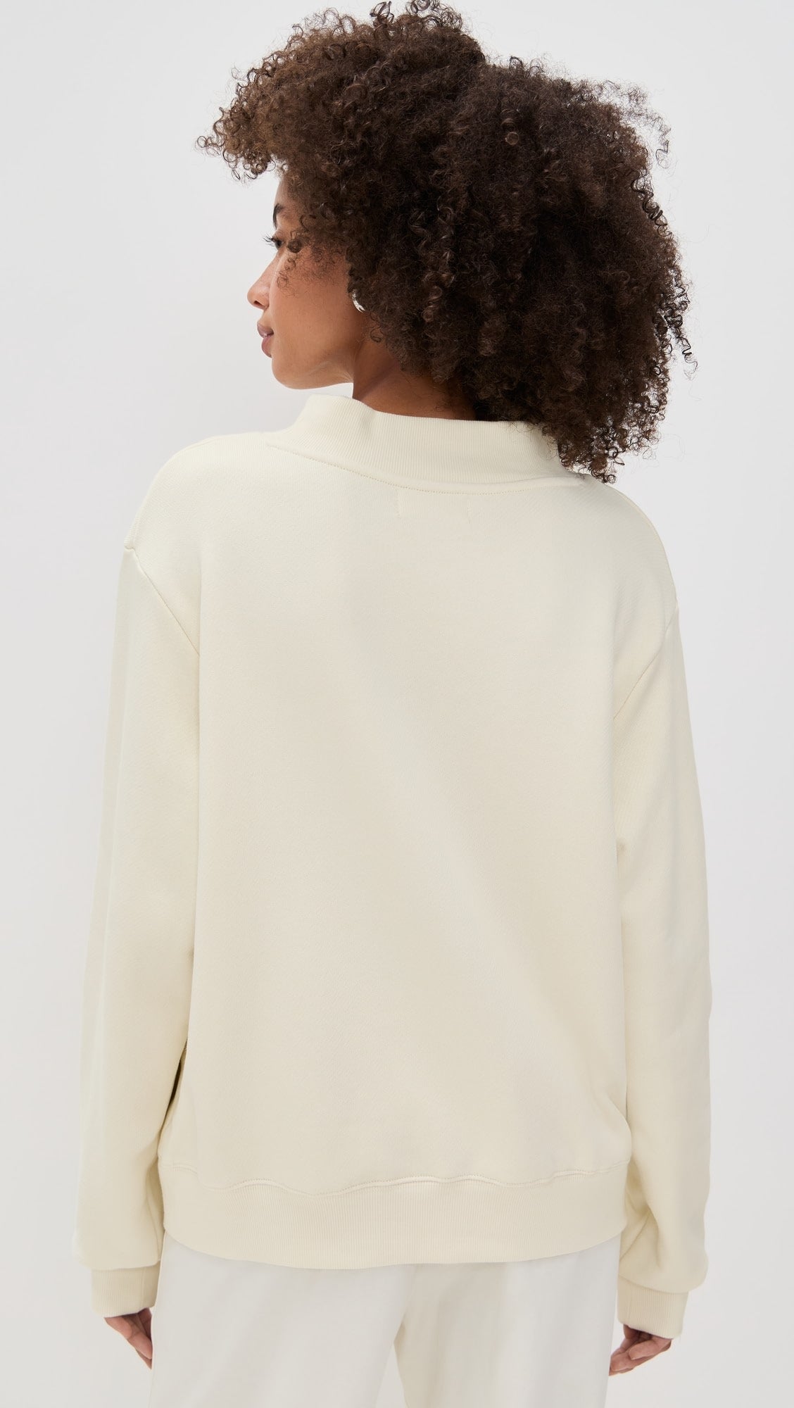 Parke | Bridal Varsity Mockneck Ivory with Ivory Letters