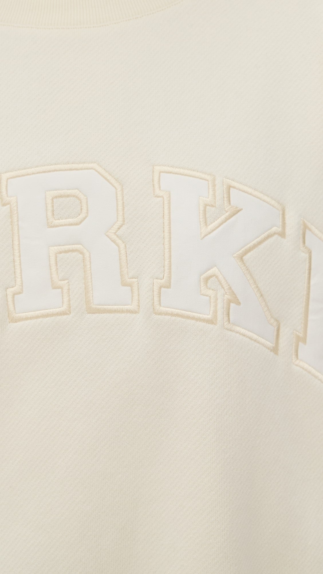 Parke | Bridal Varsity Mockneck Ivory with Ivory Letters